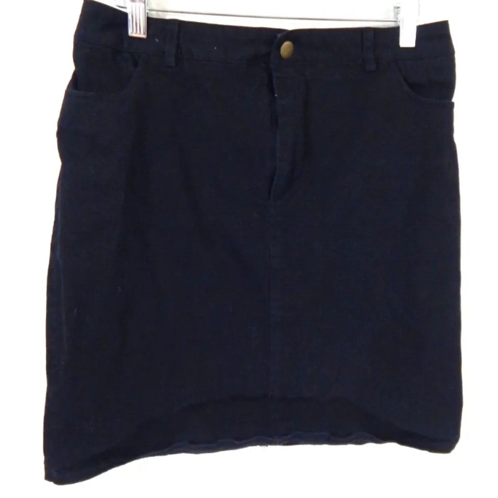 Modcloth Black Stretch Twill Pencil Skirt